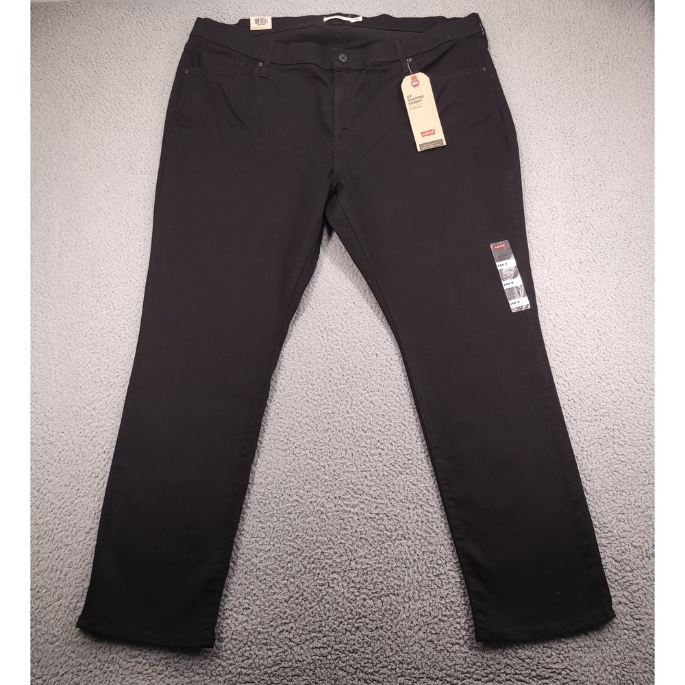 LEVIS 311 Jeans Size 24W Shaping Skinny Mid Rise Hypersoft Black Denim NEW